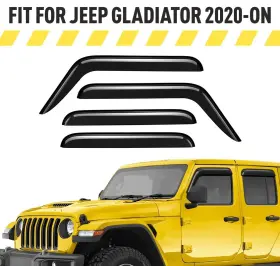 Ag0545 Jeep Rain Guards Vent Visors Shade For 2020-2025 Gladiator
