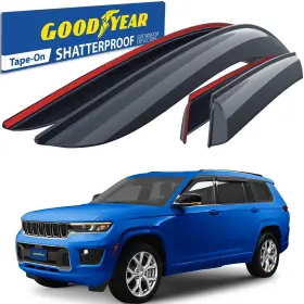 Gy008886 Jeep Sun Rain Visors Wind Guards For 21-25 Grand Cherokee L Shatterproof