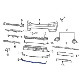 Jeep Oe 6uf93gxhaa For Grand Wagoneer L 2023-2025 Front Stone Deflector