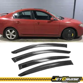 Jc-wd-maz304 Jetcruise Fits 04-09 Mazda 3 Sedan 4door Acrylic Window Visors Sun Rain Guards 4pcs Jc-wd-maz304 Jetcruise Fits 04-09 Mazda 3 Sedan 4door Acrylic Window Visors Sun Rain Guards 4pcs