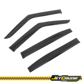 Jc-wd-rvr1t22 Jetcruise Fits 22-25 Rivian R1t Window Visors Rain Wind Sun Guards Tinted Acrylic Tape On Jc-wd-rvr1t22 Jetcruise Fits 22-25 Rivian R1t Window Visors Rain Wind Sun Guards Tinted Acrylic Tape On