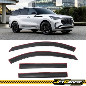 Jc-wdic-lavi20 Jetcruise Fits 20-26 Lincoln Aviator Window Visors In Channel Rain Sun Guard Deflector