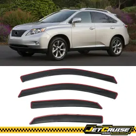 Jc-wdic-lrx10 Jetcruise Fits 10-15 Lexus Rx350 Rx450h Window Visors In Channel Rain Sun Guard Deflector