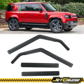 Jc-wdic2-lrdef204-pc Jetcruise Fits 20-25 Land Rover Defender 110 130 Window Visors Deflector In Channel Pc