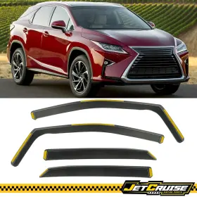 Jc-wdic2-lrx16-pc Jetcruise Fits 16-22 Lexus Rx350 Rx450h Window Visors In Channel Sun Rain Deflector