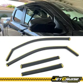 Jc-wdic2-ttac24cc-pc Jetcruise Fits 24-26 Toyota Tacoma Double Cab In-channel Window Visors Rain Sun Guard Pc