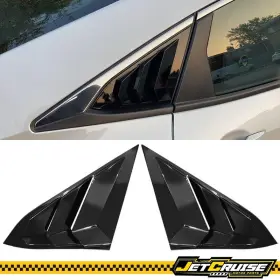 Jc-wdl-hc164-gbk Jetcruise Fits 16-21 Honda Civic Sedan Gloss Black Side Window Louver Sun Shade Cover 2pcs