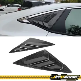 Jc-wdl-hc224rg-cfl Jetcruise Fits 22-25 Honda Civic 11th Gen Sedan Side Window Louver Carbon Fiber Print Abs