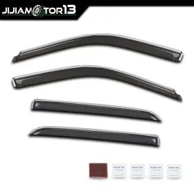 Jijiamotor13 Jijia2026052908 Window Visors Vent Rain Guards Deflector Fits 09-25 Dodge Ram 1500 2500 Crew Cab