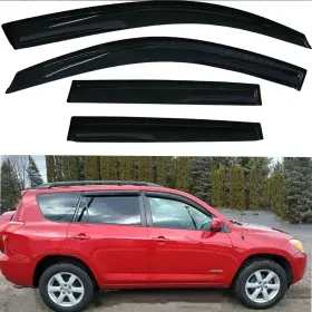 94608 Juucely For 06-12 Toyota Rav4 4pc Side Car Window Visors Rain Guards Vent Deflector