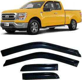Jus94974 Juucely For 15-25 Ford F150 F250 F350 Super Duty Cab Window Visors Rain Guards Deflector