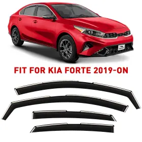 200550 Kia Side Window Deflectors Rain Guards For 2019-2025 Forte Shatterproof