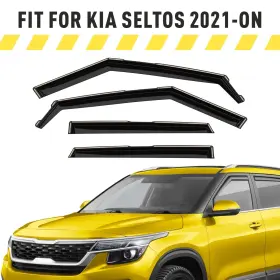Ag0859 Kia Rain Guards Vent Visors Shade For 2021-2025 Seltos In-channel
