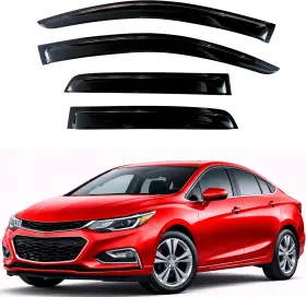 Kpy 811105 Chevy Cruze Window Visors 2016-2019 4pc Out-channel Smoke Rain Guards Deflectors