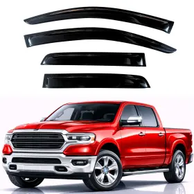 811208 Kpy Rain Guards Fit For 2019-2026 Ram 1500 Crew Cab Black