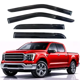 Kpy 811303 Rain Guards Fit For 2015-2026 Ford F150 Supercrew Black