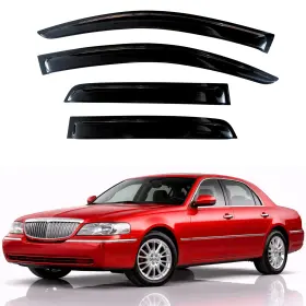 Kpy 811390 Rain Guards Fit For 1998-2010 Lincoln Town Car Black