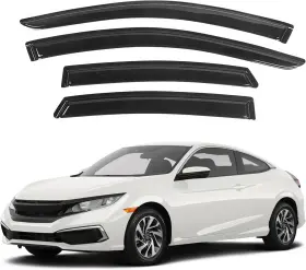 811438 Kpy Window Visor For 16-20 Honda Civic 4pcs Rain Guard Side Vent Deflect