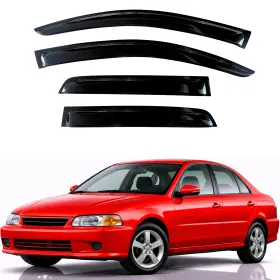 812012 Kpy Rain Guards Fit For 1997-2001 Mitsubishi Mirage Sedan Black