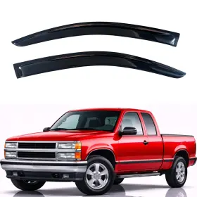 815114 Kpy Rain Guards Fit For 1988-1999 C/k 1500/2500/3500 Extended Cab Black