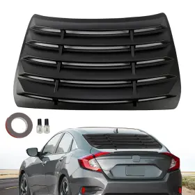 Flm000002613 Kuafu For 2016-2021 Honda Civic Sedan/4dr Abs Rear Window Louvers Cover Sun Shade
