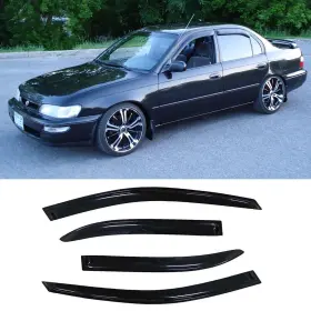 Dbn-94022-ptk Kucaruce Sun Rain Guards Window Visors Wind Vent Deflector 4pcs Out-channel Tape On Da