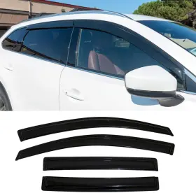 Kx-ma38 Kucaruce 4pc Side Window Wind Visor Vent Deflector For 16-21 Mazda Cx-9