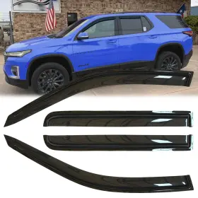 M-94553 Kucaruce 4pc Original Shatterproof Rainproof For Chevy 18-23 Traverse Dark Smoke Tint