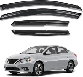 1502wde074nus Kyx Rain Guards For Car Windows Outside Window Visors 13-19 Nissan Sentra