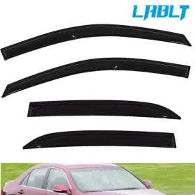 Lablt Om90603oc Window Visors Sun Rain Guards Deflectors Black For Honda Accord 2003-2007