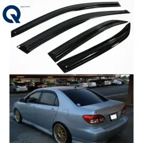 Qs161184qr Lablt Jdm Wavy 3d Style Smoked Window Visor Vent Shade For Toyota Corolla 2003-07 2008