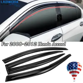 La835905cm Labworkauto For Honda Accord 08-12 4 Pieces Window Visors Smoke Acrylic Sun Rain Wind Guard