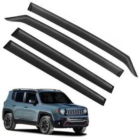 Letingfar For-renegade-15/23 Window Visor Rain Guards For Jeep Renegade 15-23 Tape-on Deflectors 4pcs Letingfar For-renegade-15/23 Window Visor Rain Guards For Jeep Renegade 15-23 Tape-on Deflectors 4pcs