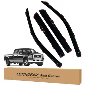 In-for-ford-f150-2009 Letingfar In-for-ford-f150-2009/2014 In-channel Rain Guards For Ford F150 2009-2014 Supercrew Side Window Deflect
