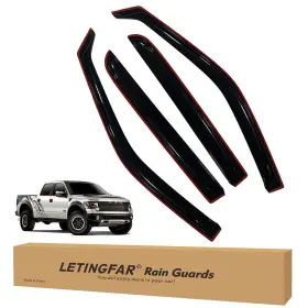 In-for-ford-f150-2015 Letingfar In-for-ford-f150-2015/2020 In-channel Rain Guards For Ford F150 2015-2020 Supercrew Side Window Deflect
