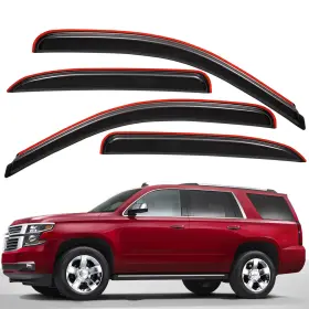 Nll-wv194514 Lightronic In-channel Window Vent Visor Rain Guard For 2007-2014 Chevrolet Tahoe/gmc Yukon