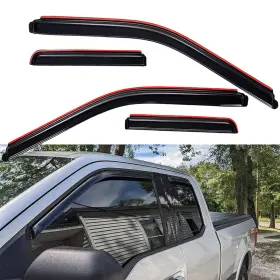 Nll-wv194974 Lightronic In-channel Smoke Window Vent Visor Rain Guards For 2015-2025 Ford F-150 Supercab