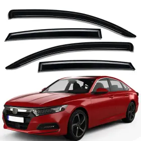 Nll-wv94198 Lightronic For 2018-2022 Honda Accord Sedan Tape-on Window Vent Visors Sun Rain Guards