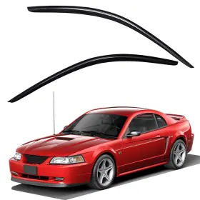 Us-wv-92514 Lightronic Tape-on Window Visors Sun Rain Wind Guards For 1994-2004 Ford Mustang Coupe