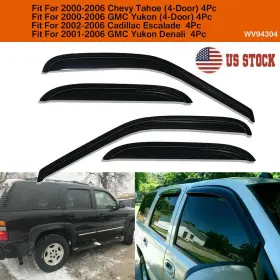 Us-wv-94304 Lightronic Window Visors Sun Rain Guards For 00-06 Chevy Tahoe/gmc Yukon/cadillac Escalade