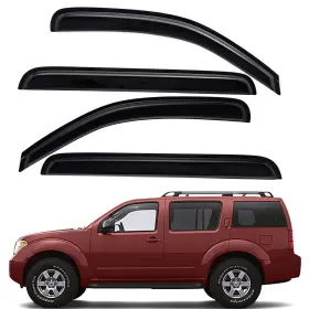 Us-wv-94512 Lightronic Tape-on Window Visor Rain Guards Wind Deflectors For 2005-2012 Nissan Pathfinder