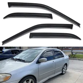 Us-wv-94620 Lightronic Tape-on Smoke Window Visors Rain Guard Vent Shade For 2003-2008 Toyota Corolla