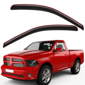 Us-wv192002 Lightronic In-channel Window Visors Rain Guards For Dodge Ram 1500 2500 3500 Standard Cab