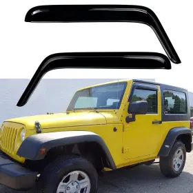 Us-wv92328 Lightronic Tape-on Window Vent Visors Rain Guards For 2007-2017 Jeep Wrangle/18 Wrangler Jk