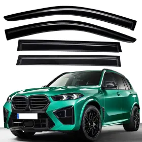 Wv00052 Lightronic For 2019 2023 Bmw X5 Tape-on Smoke Window Visors Sun Rain Wind Guards Vent Shade
