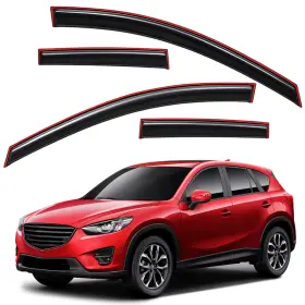 Wv100364 Lightronic In-channel Smoke Window Visors Rain Guards Vent Shade For 2013-2016 Mazda Cx-5