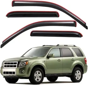 Wv194001 Lightronic In-channel Window Visors For 2008-2012 Ford Escape Mariner Tribute - Smoke 4pcs