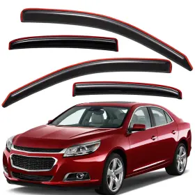 Wv194362 Lightronic In-channel Window Visors Rain Guards For 2013-2015 Chevrolet Malibu/2016 Limited