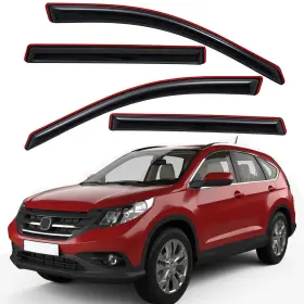 Wv194485 Lightronic In-channel Window Visor Rain Guard Vent Shade Deflector For 2012-2016 Honda Cr-v