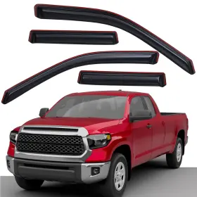 Wv194704 Lightronic In-channel Window Visors Sun Rain Guards For 2022-2025 Toyota Tundra Crew Cab